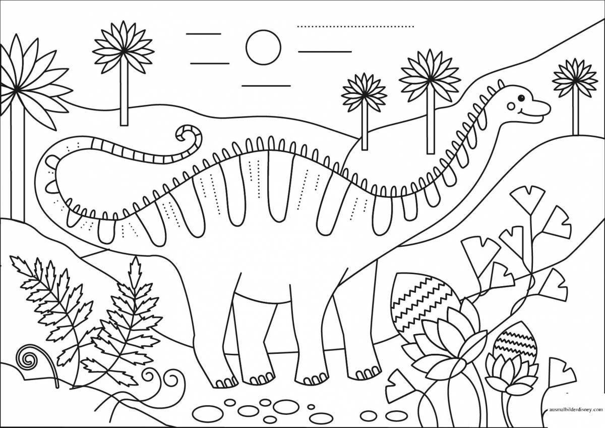 Буйный апатозавр раскраска