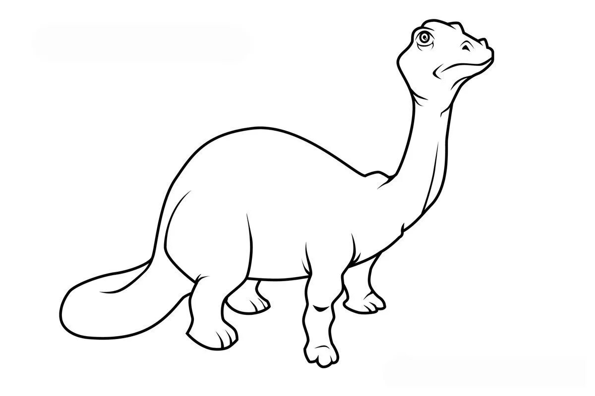 Раскраска яркий апатозавр