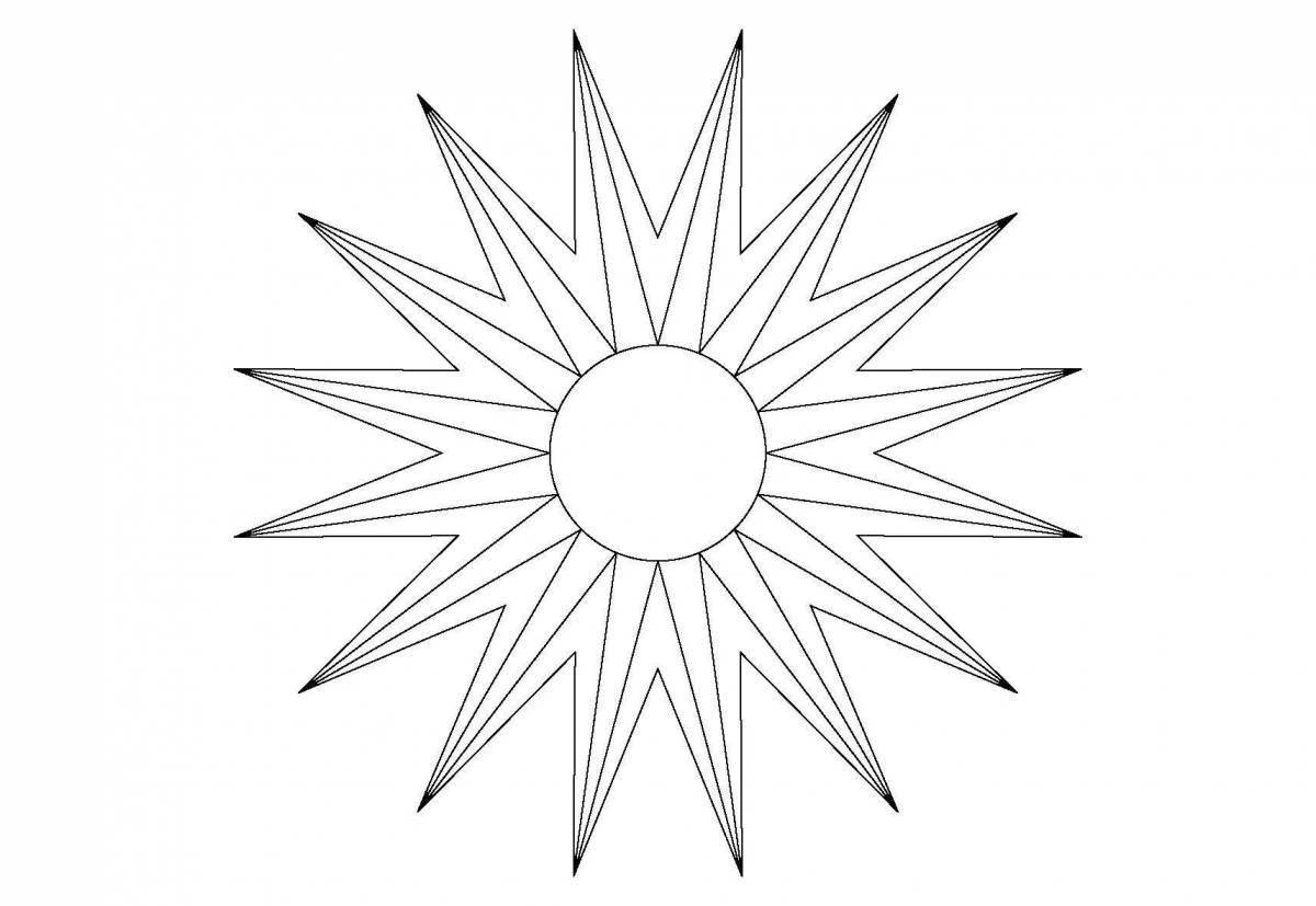 Fun coloring sun