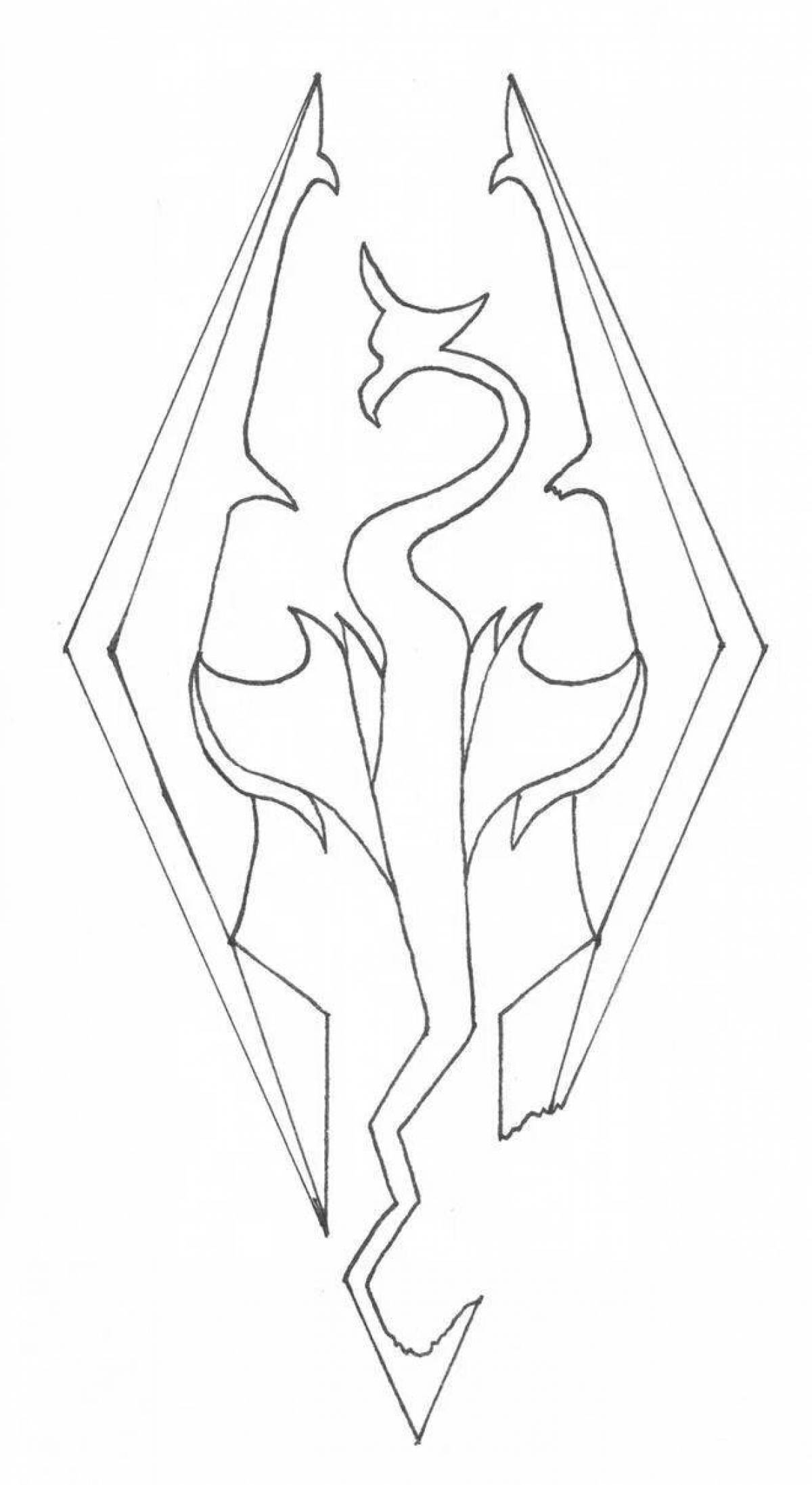 Great skyrim coloring page