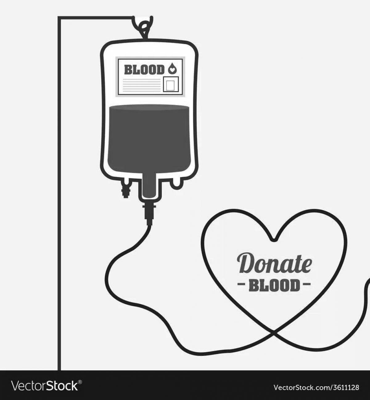 Photo Inviting blood coloring page