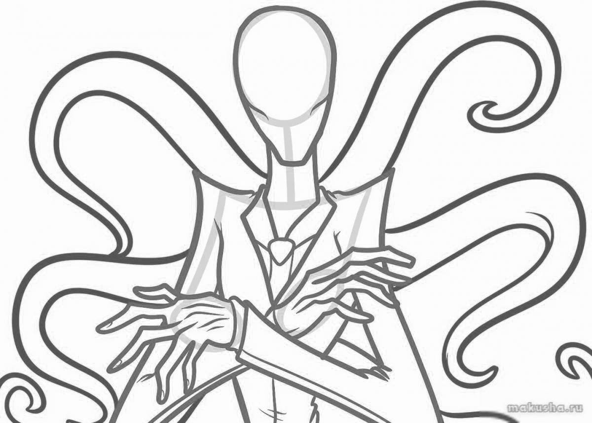 Coloring mystical slenderman