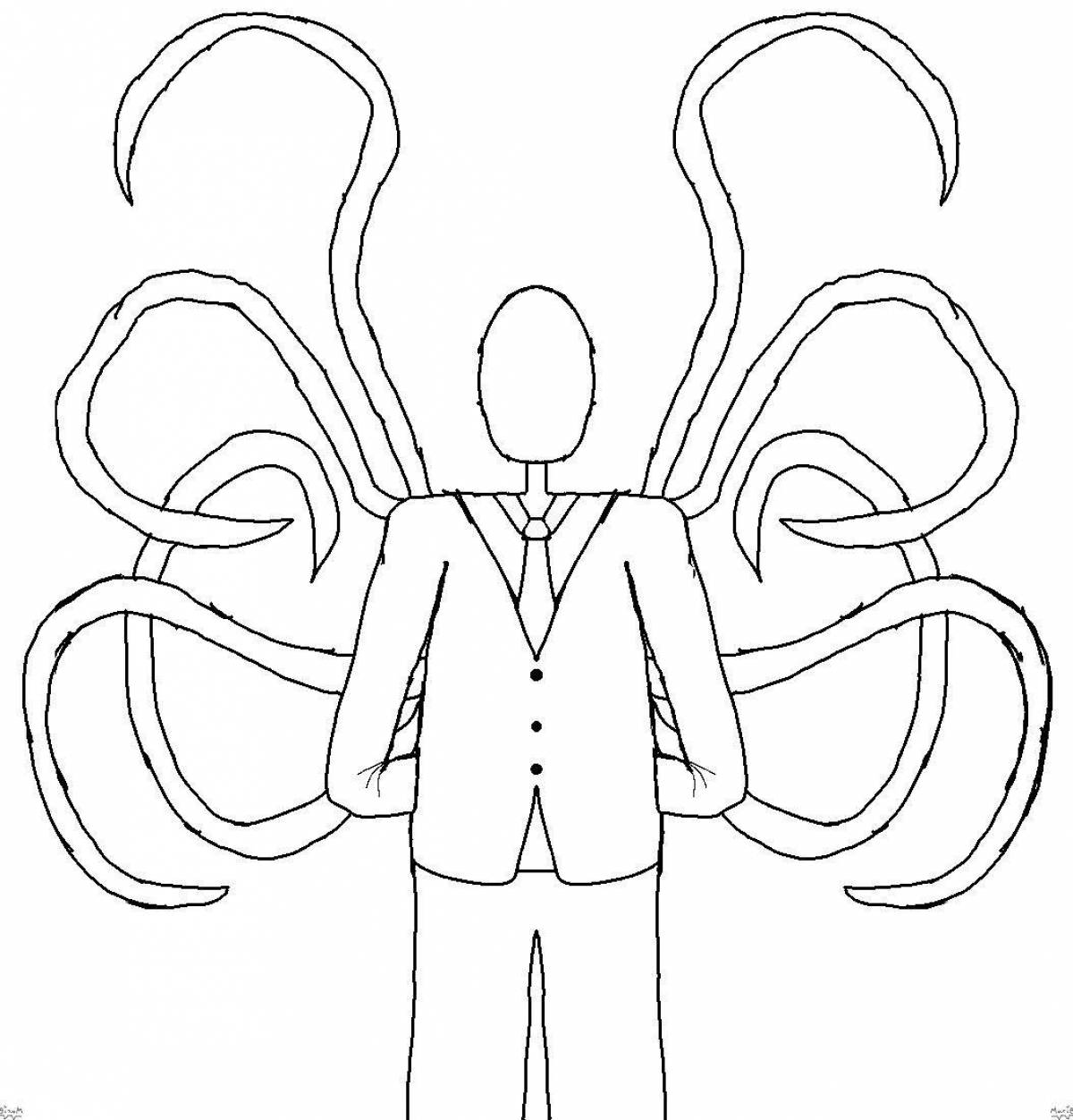 Coloring gloomy slenderman