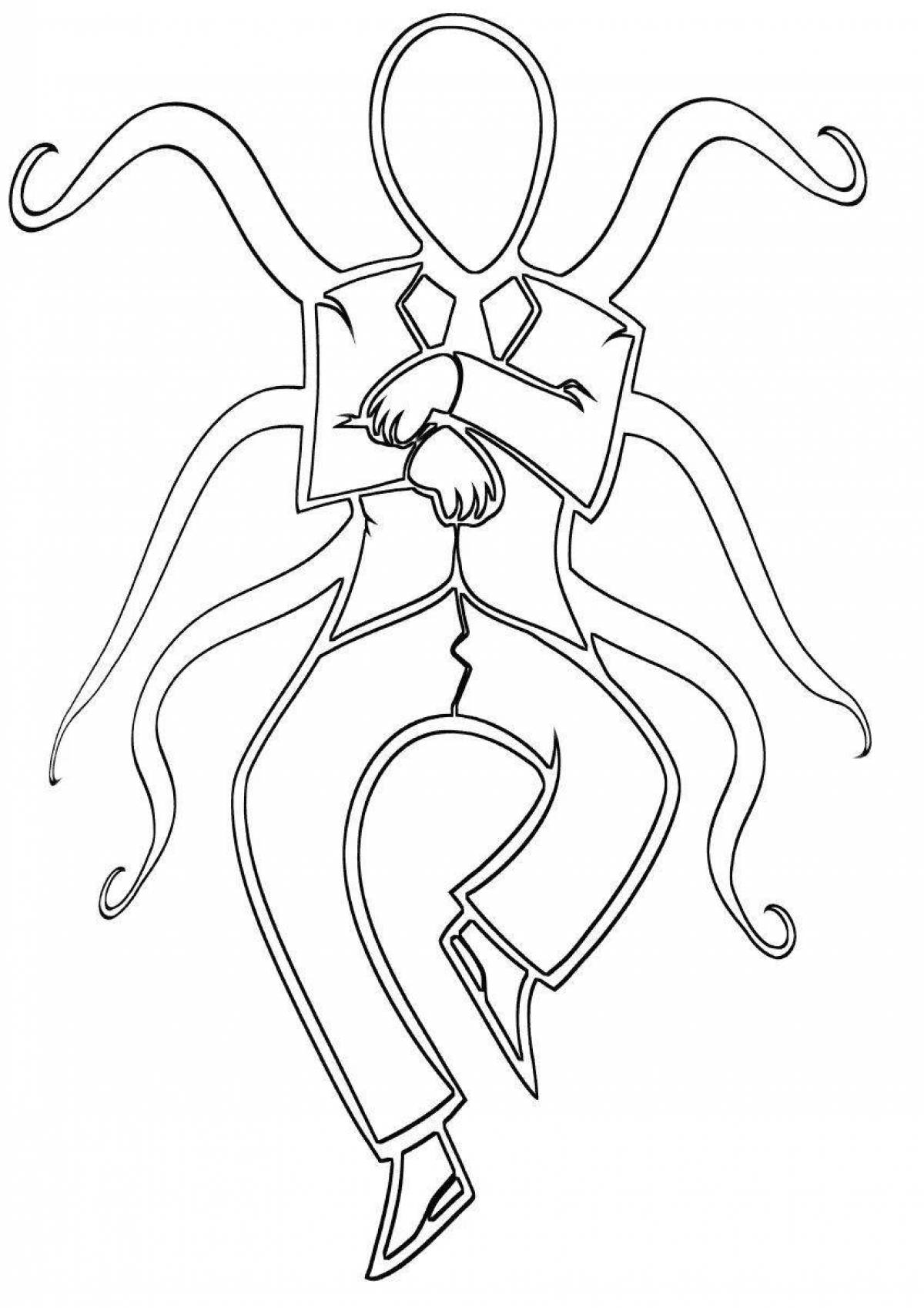 Coloring page chilling slenderman