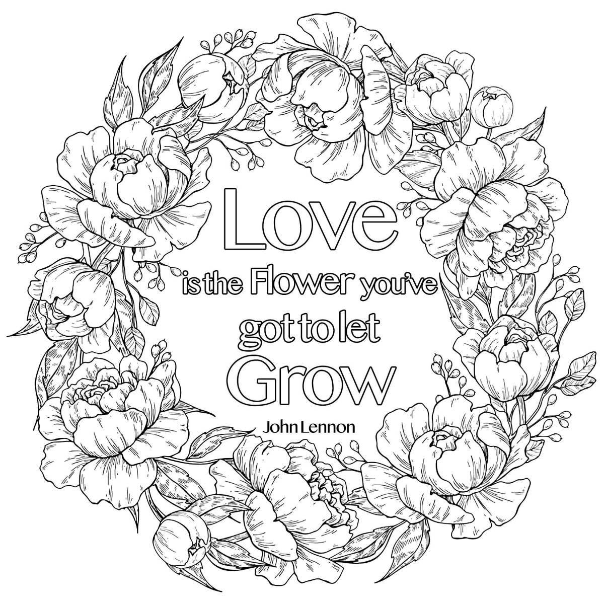Colorful quotes coloring pages