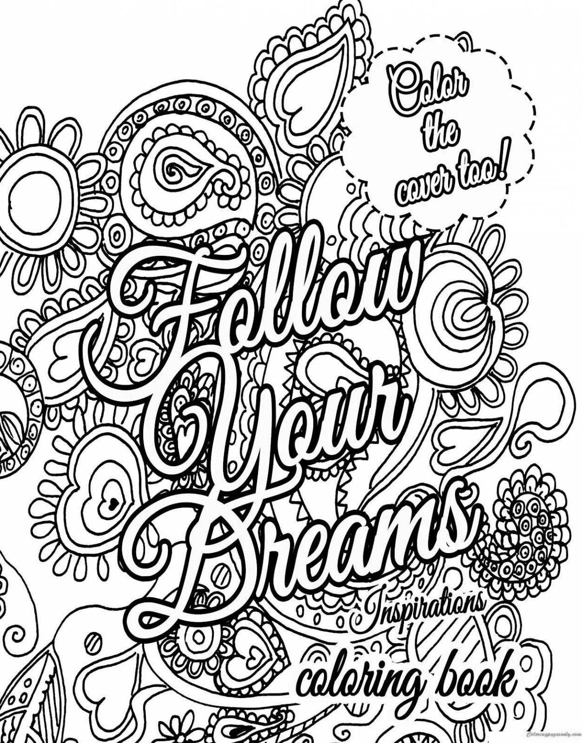 Bright quotes coloring book
