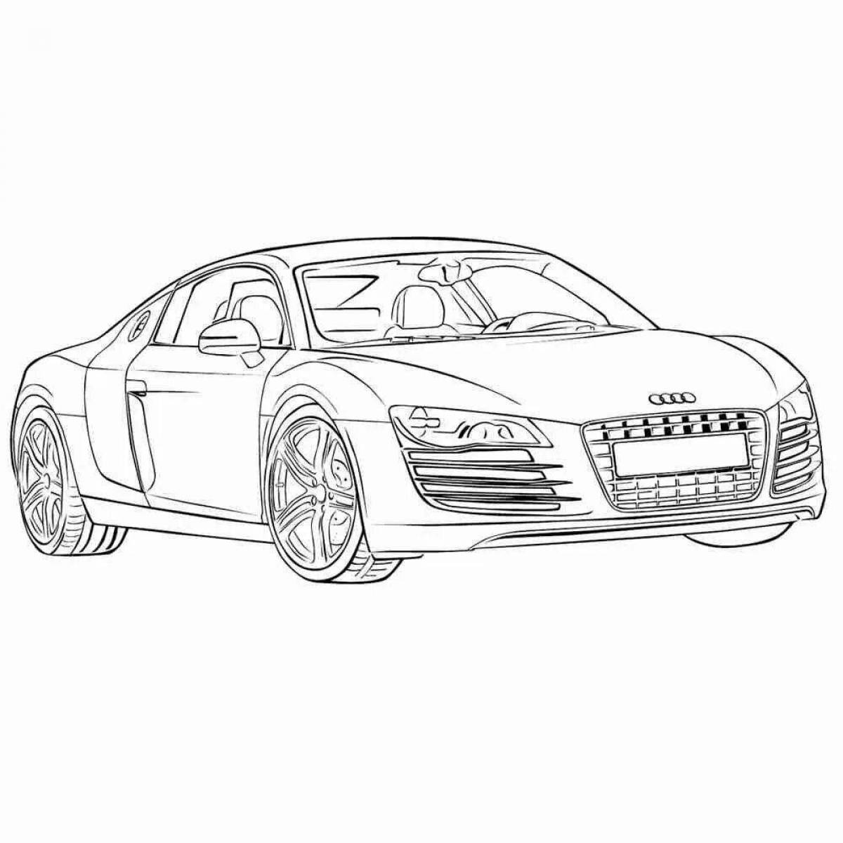 Coloring page charming coupe