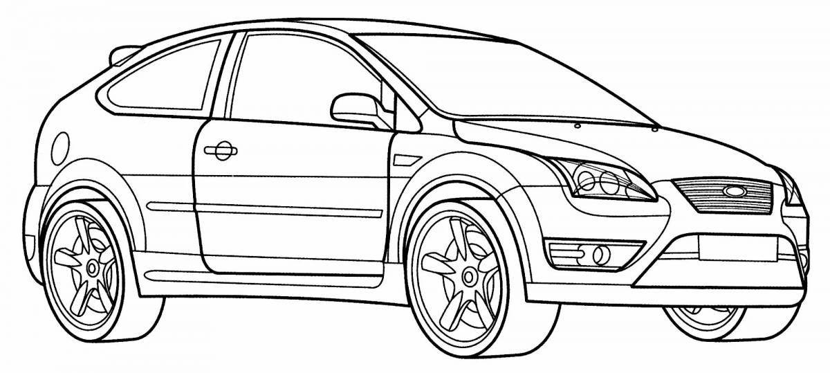 Radiant coupe coloring page