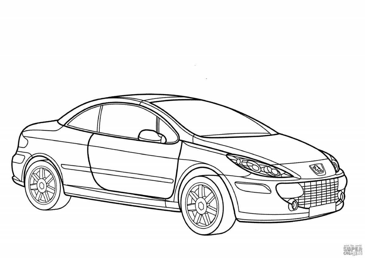 Coloring page graceful coupe