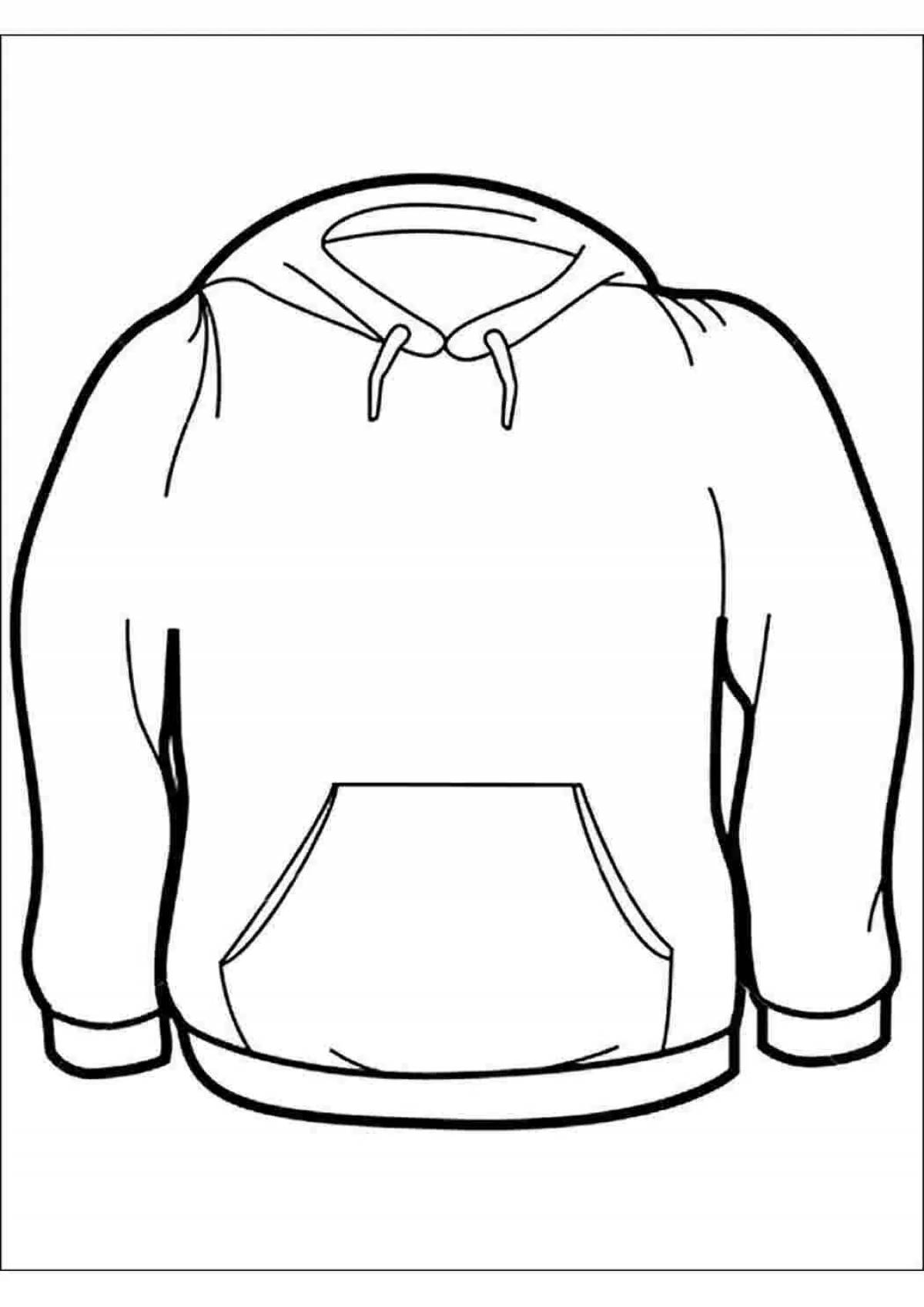 Distinctive sweatshirt coloring page