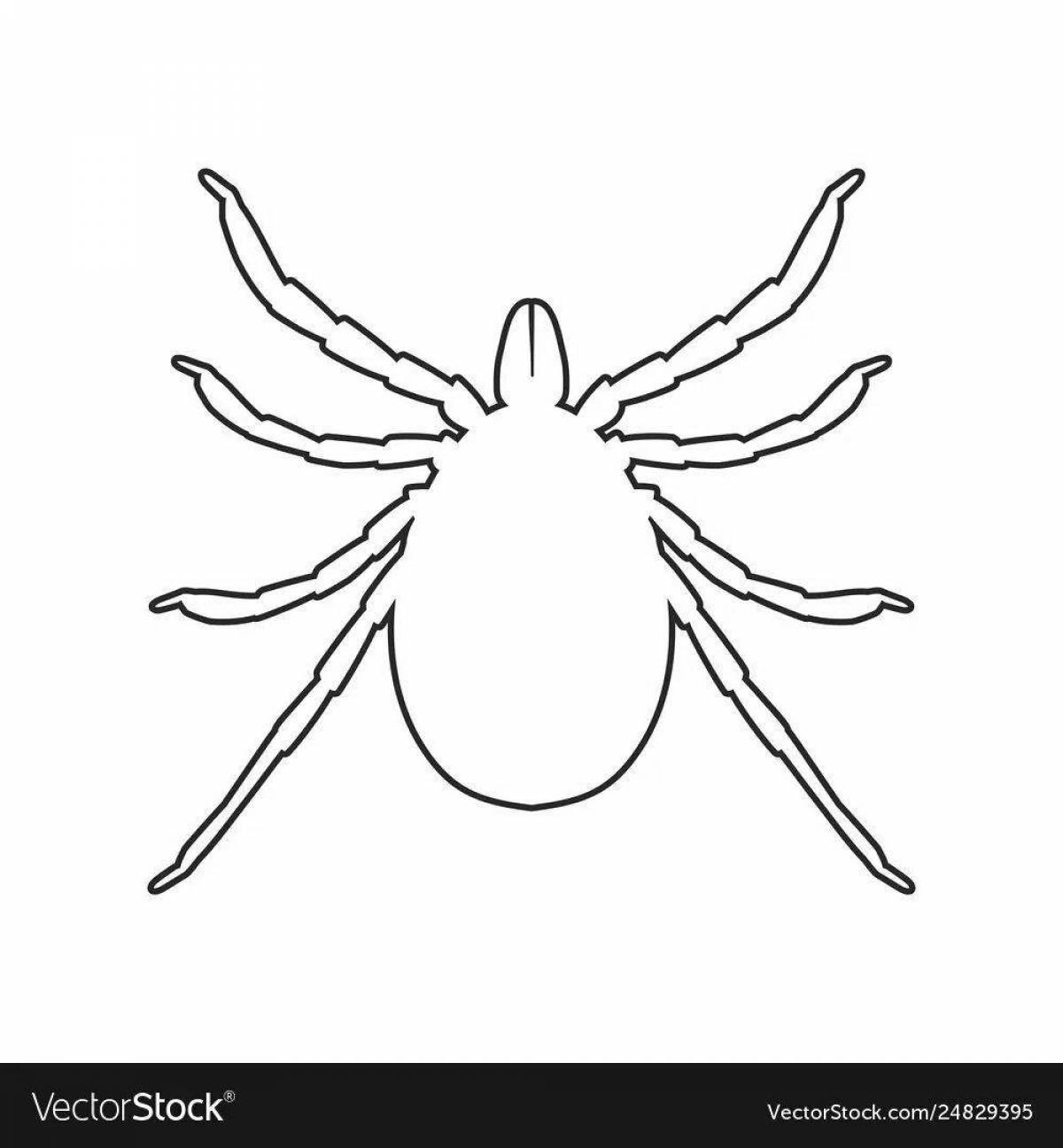 Delightful tick coloring page