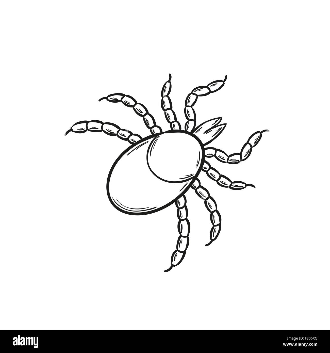 Amazing tick coloring page