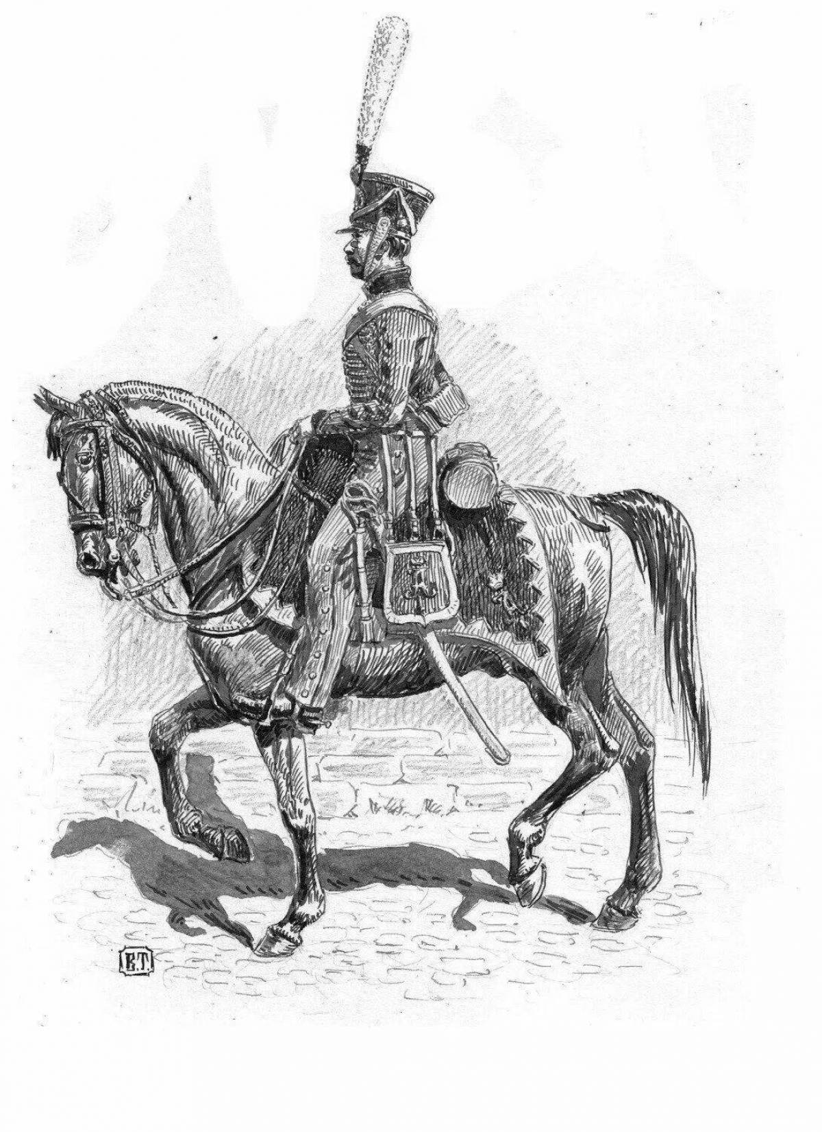 Royal hussar coloring page