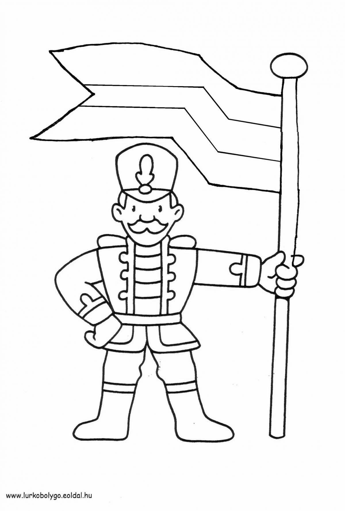 Impressive hussars coloring page