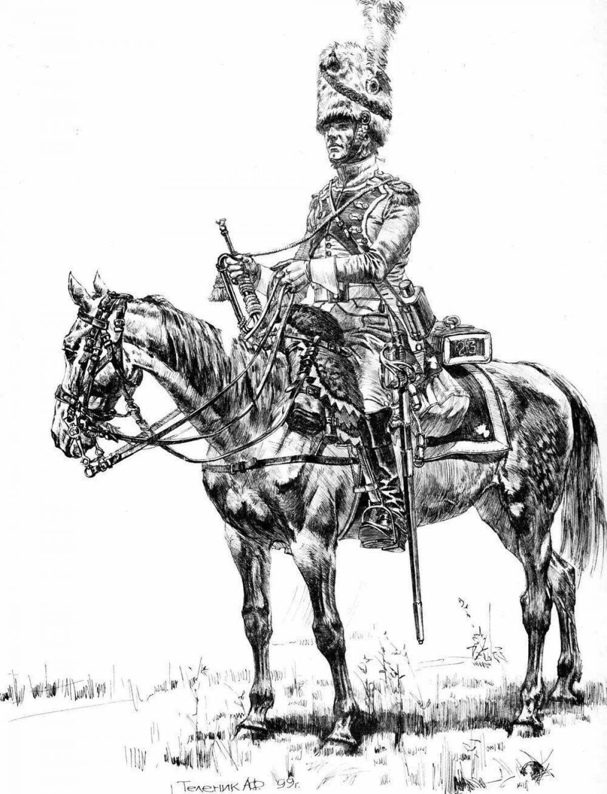 Exalted hussar coloring page