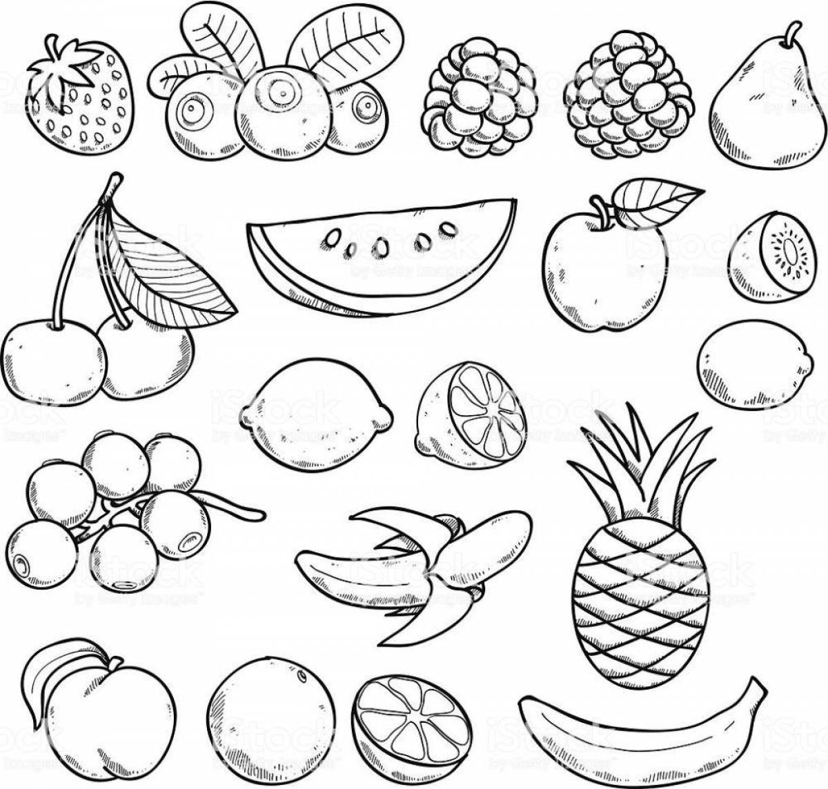 Fun fruit coloring