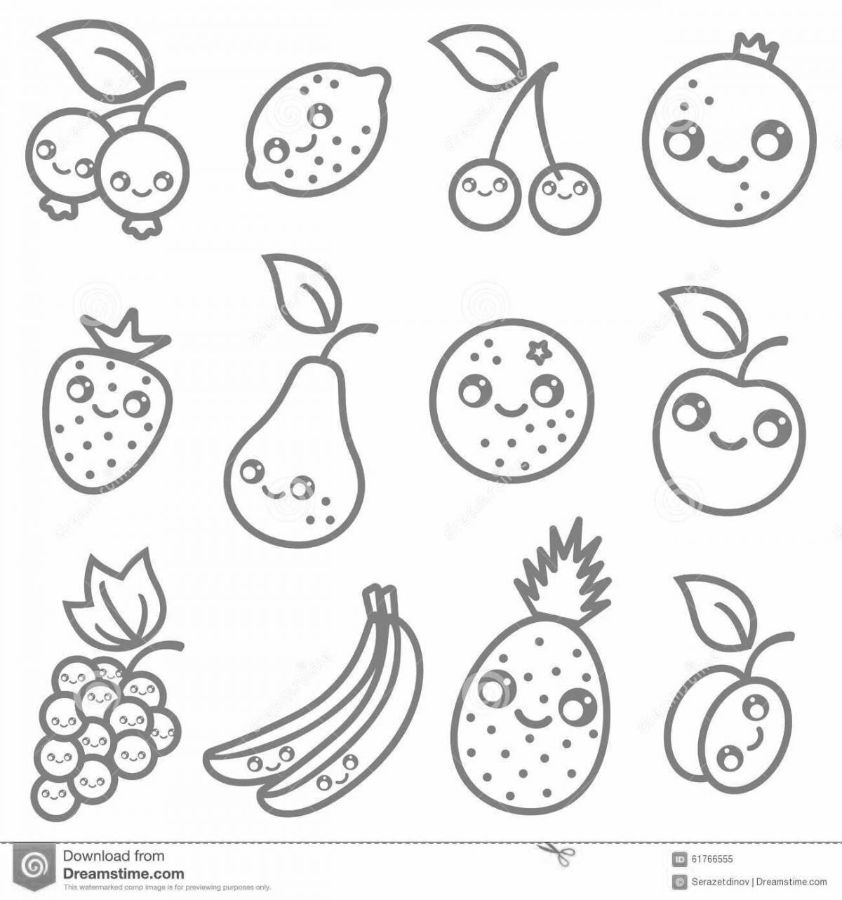 Spicy fruit coloring pages
