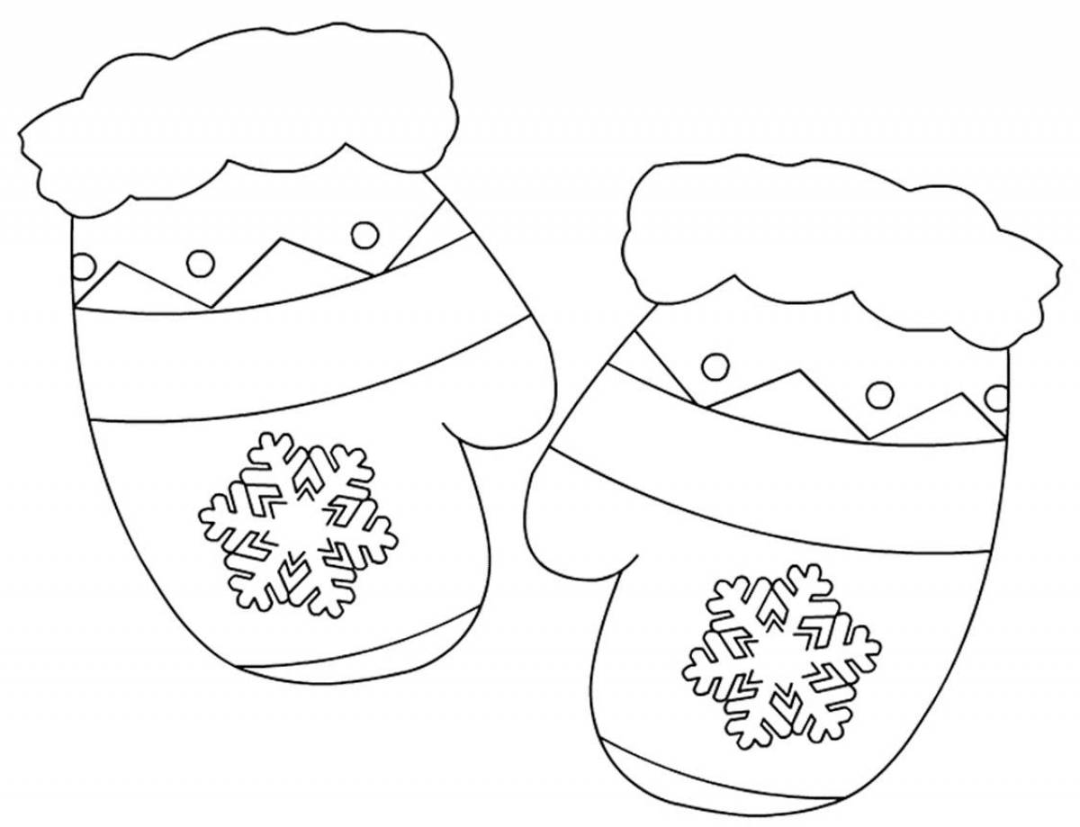 Рукавички картинки для детей раскраска