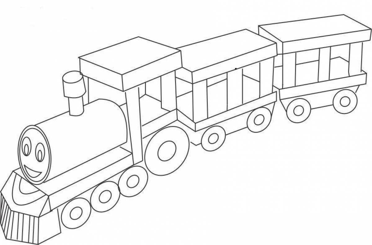 Поезд картинка для детей раскраска