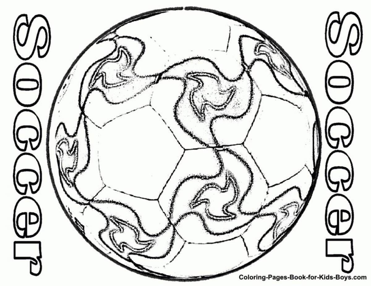 Раскраска антистресс футбольный мяч