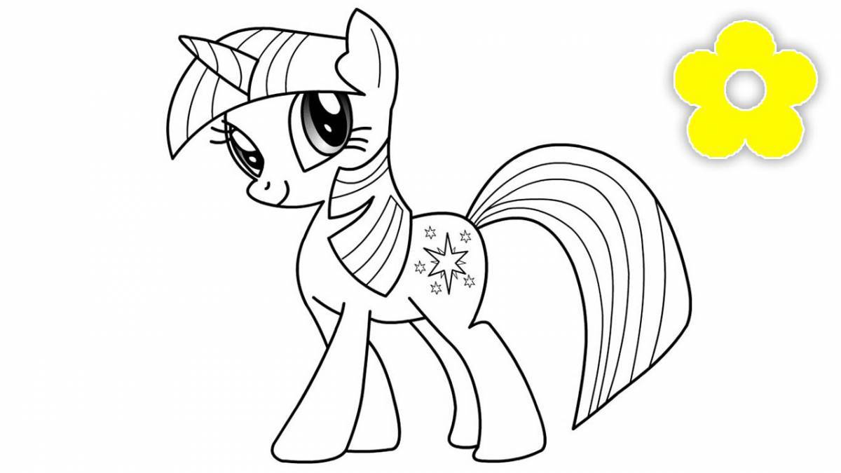 Exquisite coloring malital pony