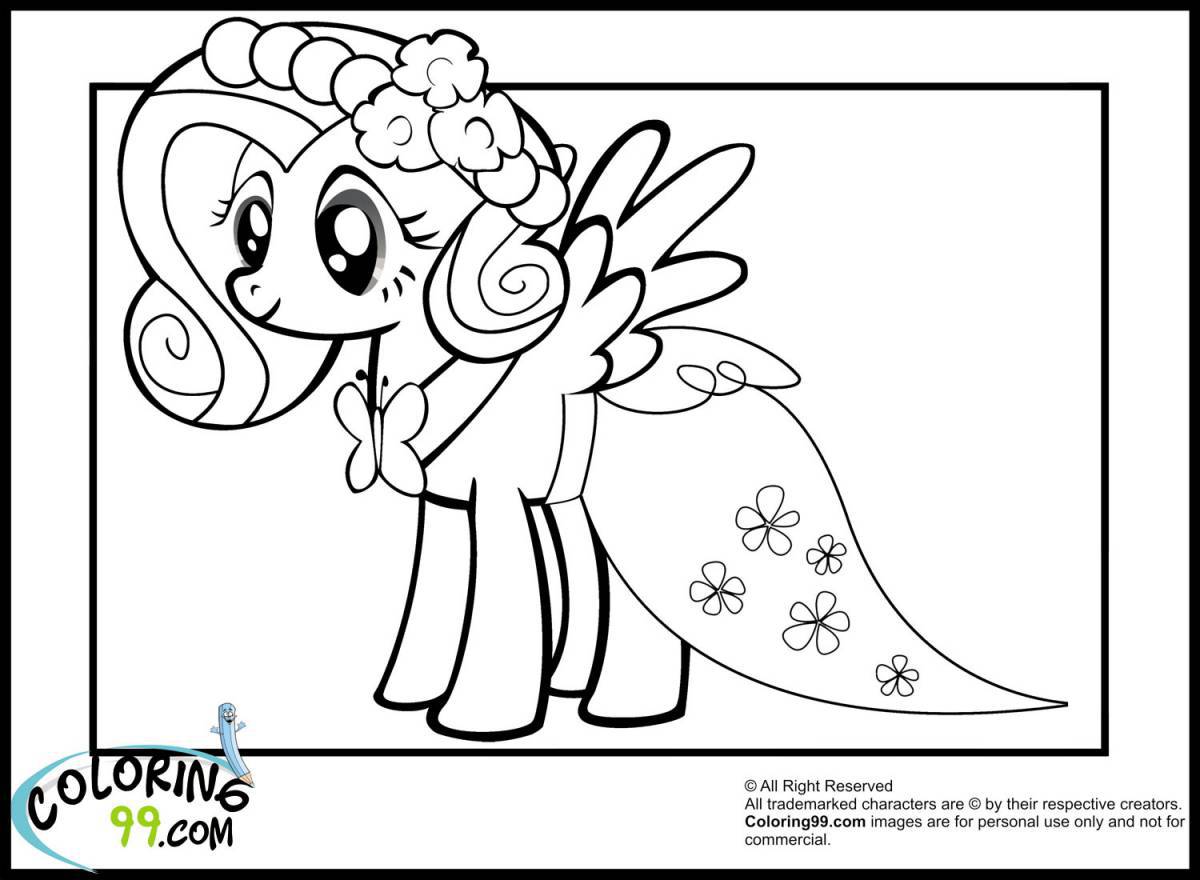 Coloring page sweet malital pony