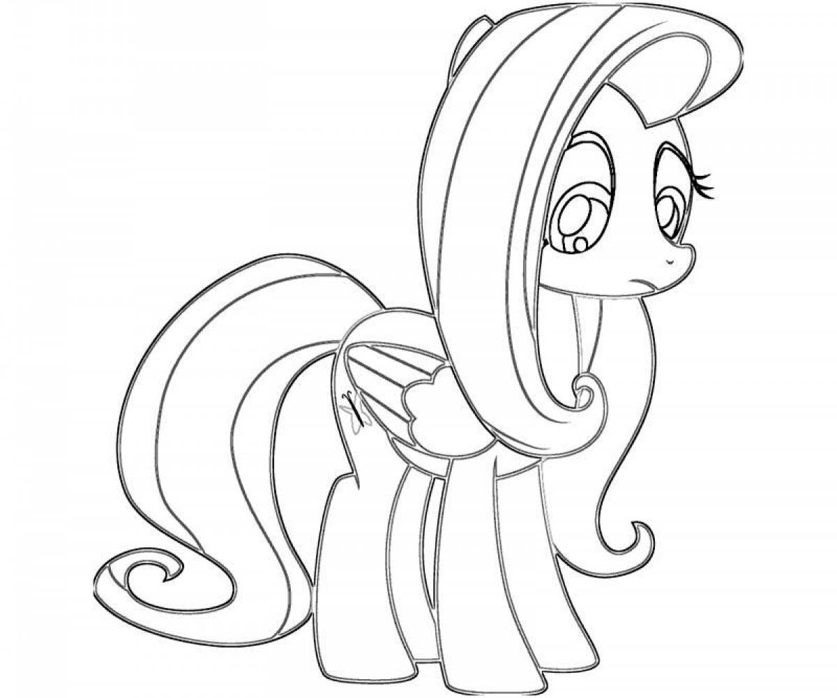 Fancy malital pony coloring book