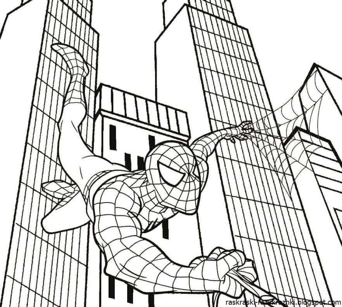 Fabulous Spiderman Coloring Page