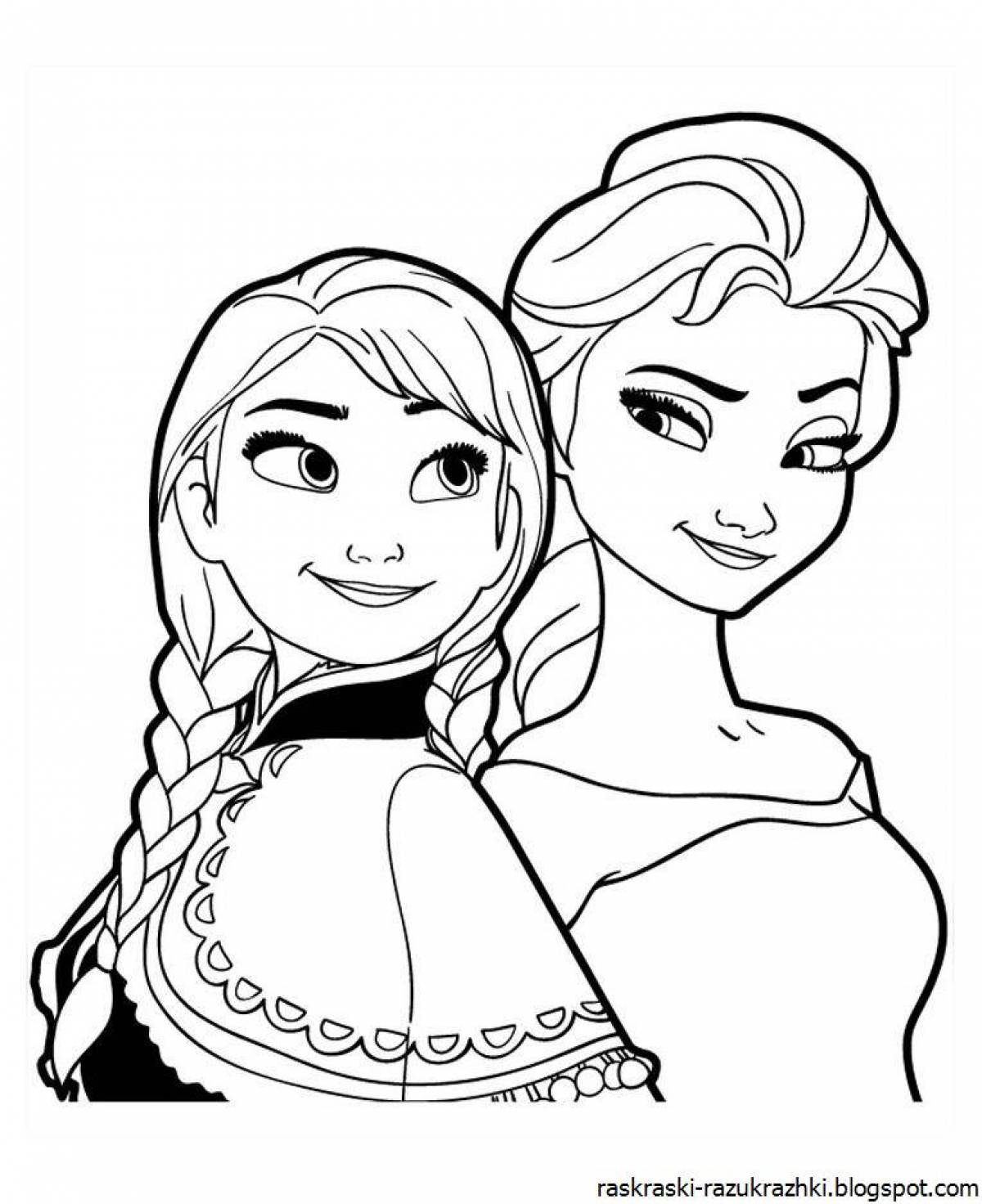Anna blooming coloring book