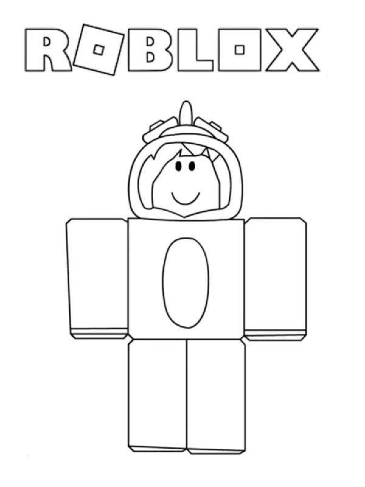 Great roblox coloring book for girls
