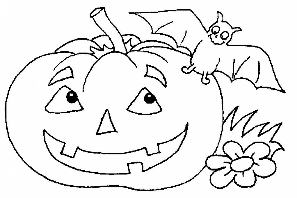 Ghast halloween coloring page