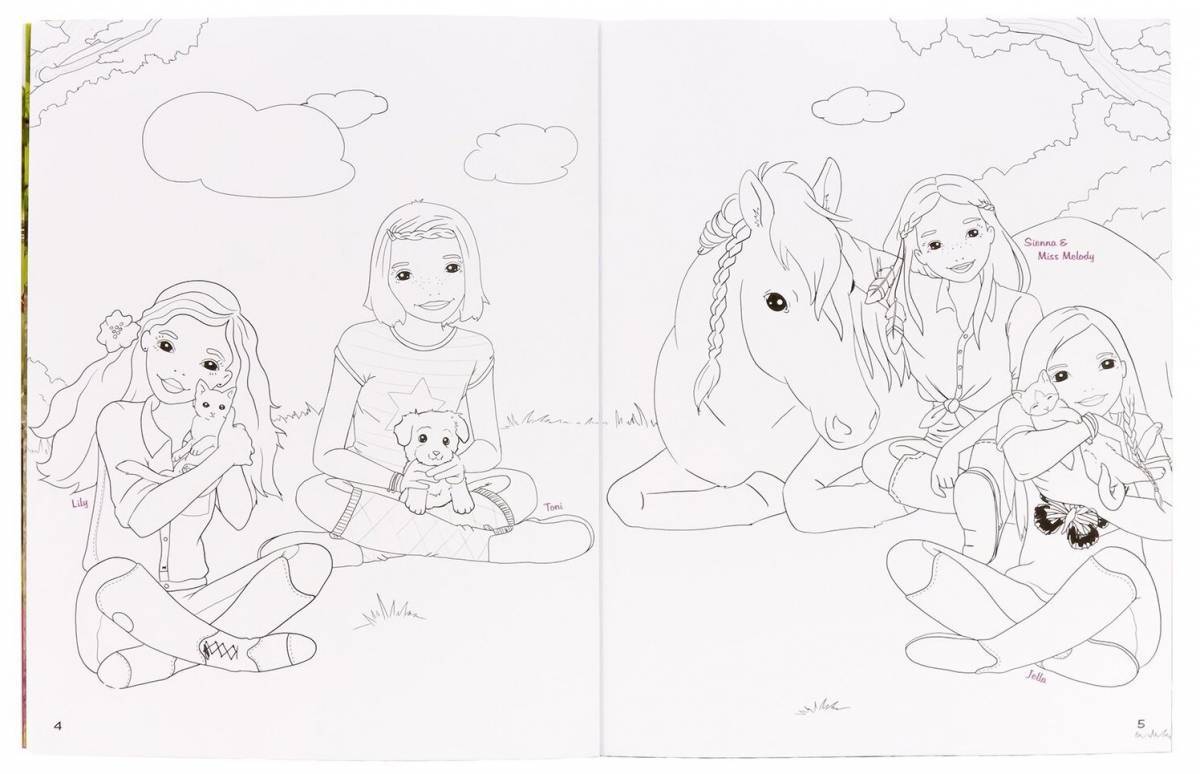 Lovely may melody coloring page