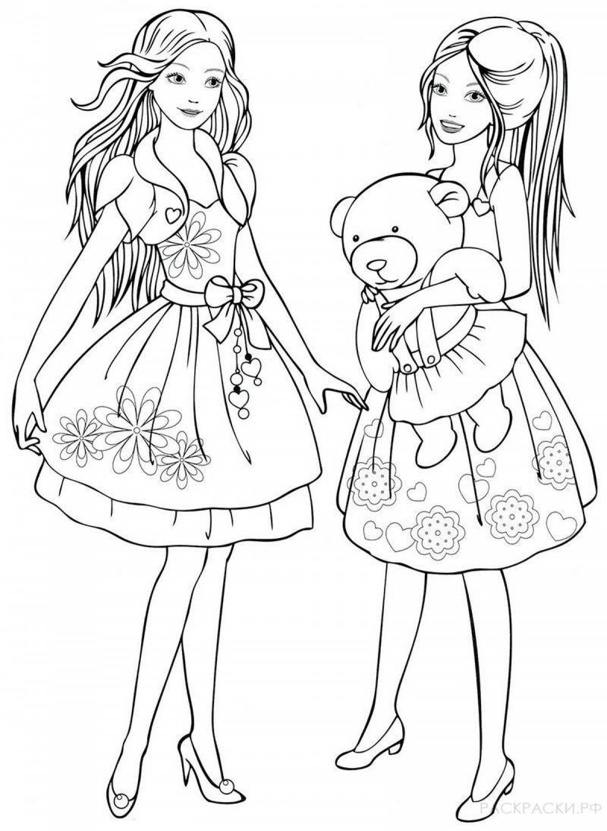 Fascinating coloring pages for girls