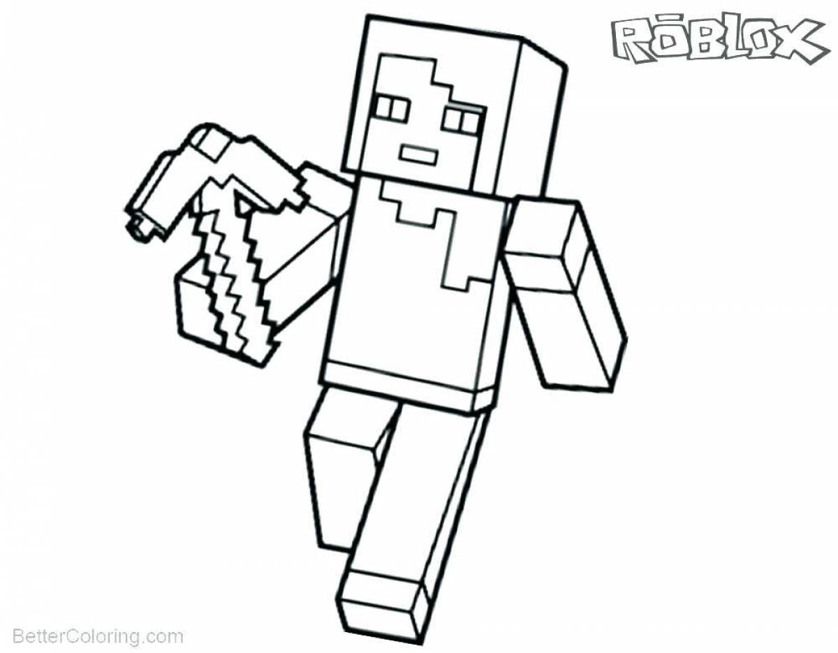 Creative minecraft coloring book for kids 6-7 years old
