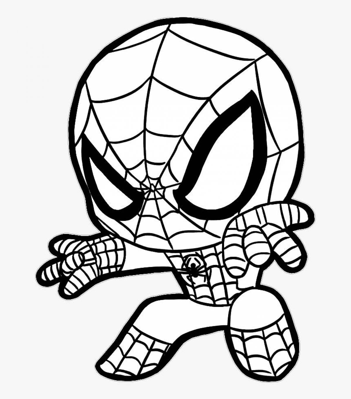 Spider-man glowing coloring book