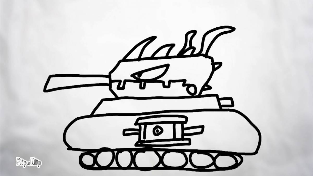 Яркий танк с неотразимыми глазами