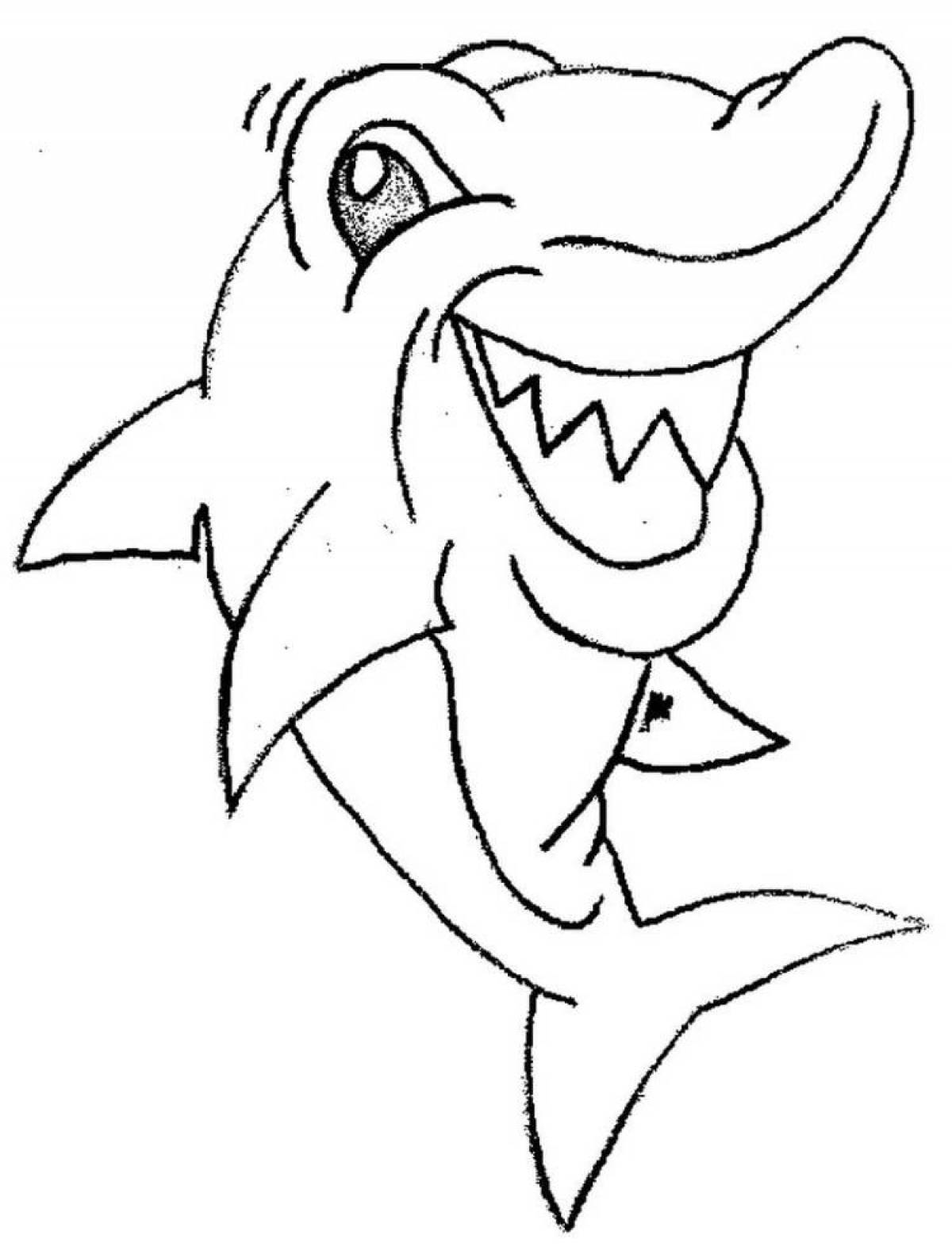 Shark fun coloring book