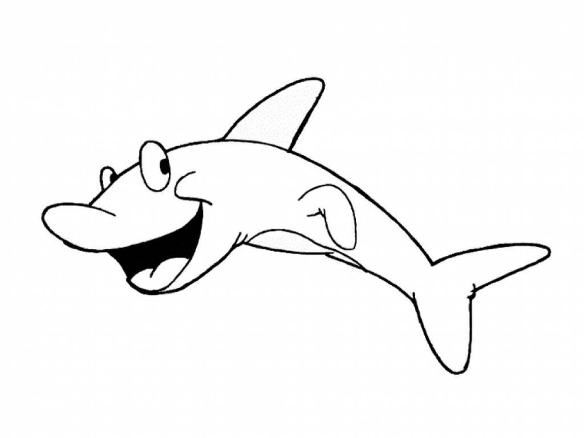 Раскраска «выдающаяся детская акула»