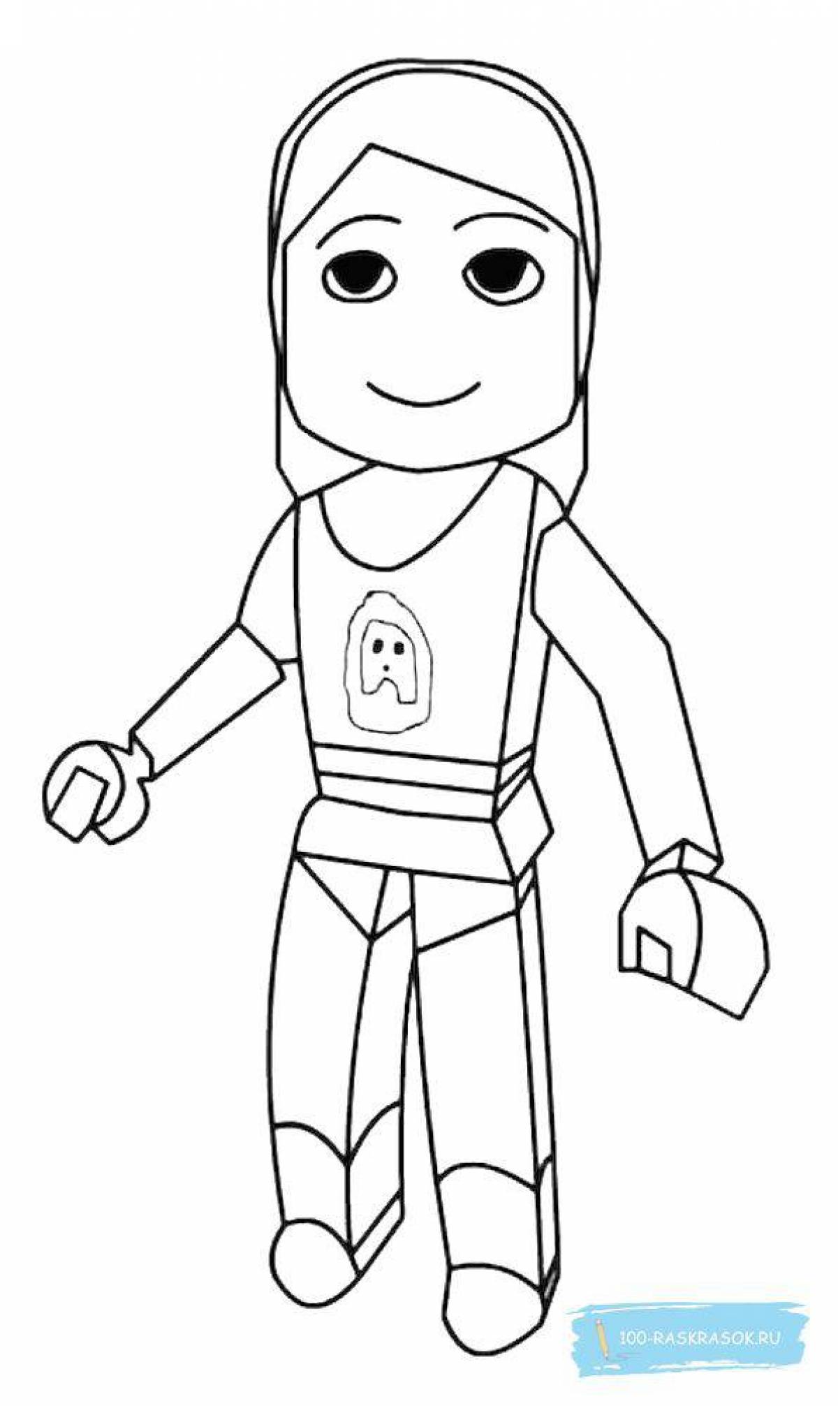 Roblox serene queen coloring page