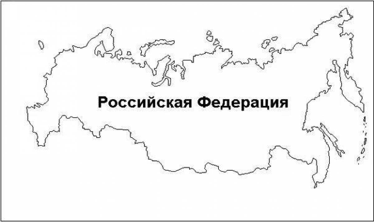 Яркая замысловатая карта россии