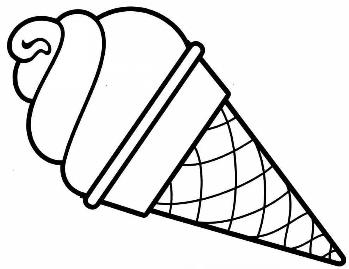 Раскраска солнечное мороженое для детей