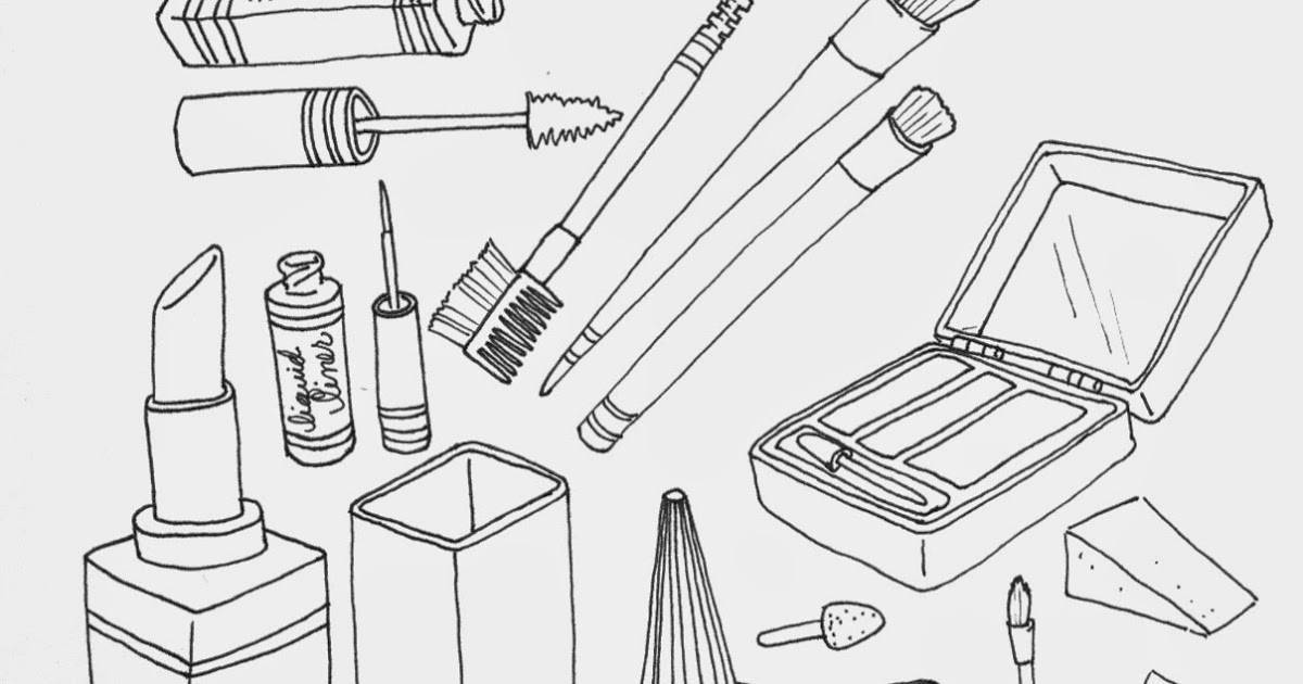 Coloring page dazzling cosmetics