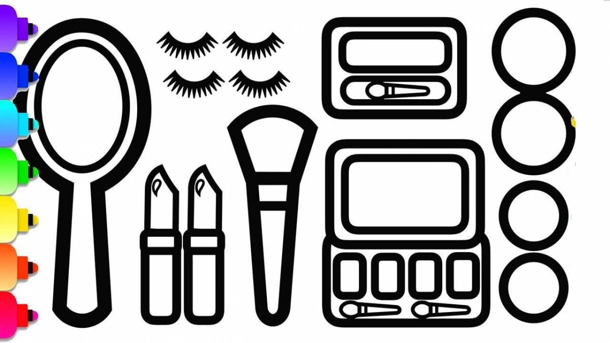 Coloring page fascinating cosmetics