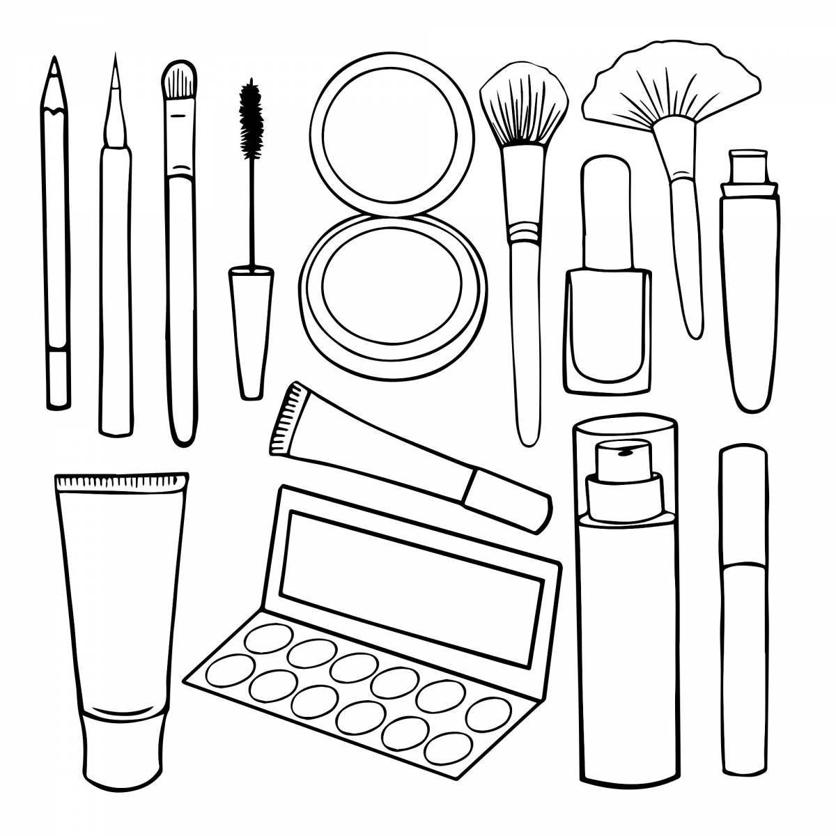 Coloring page striking cosmetics