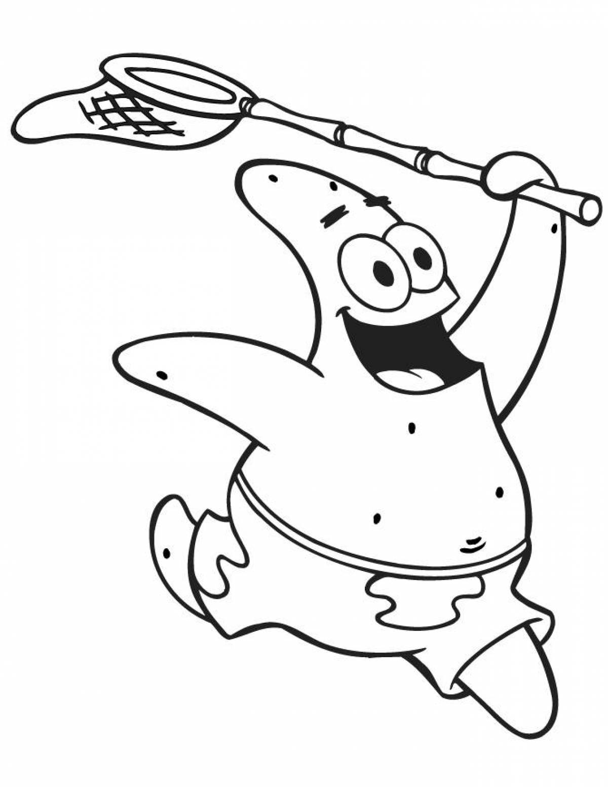 Patrick's animated coloring page