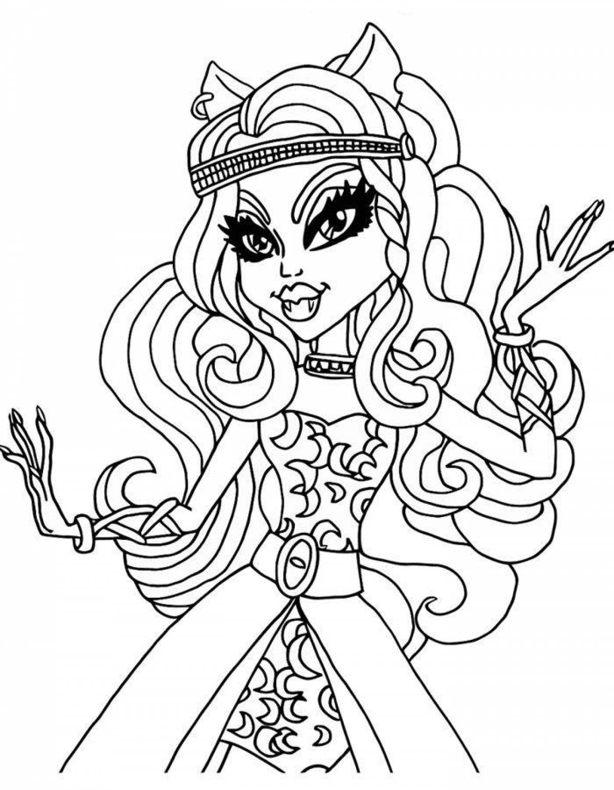Coloring creepy monster high