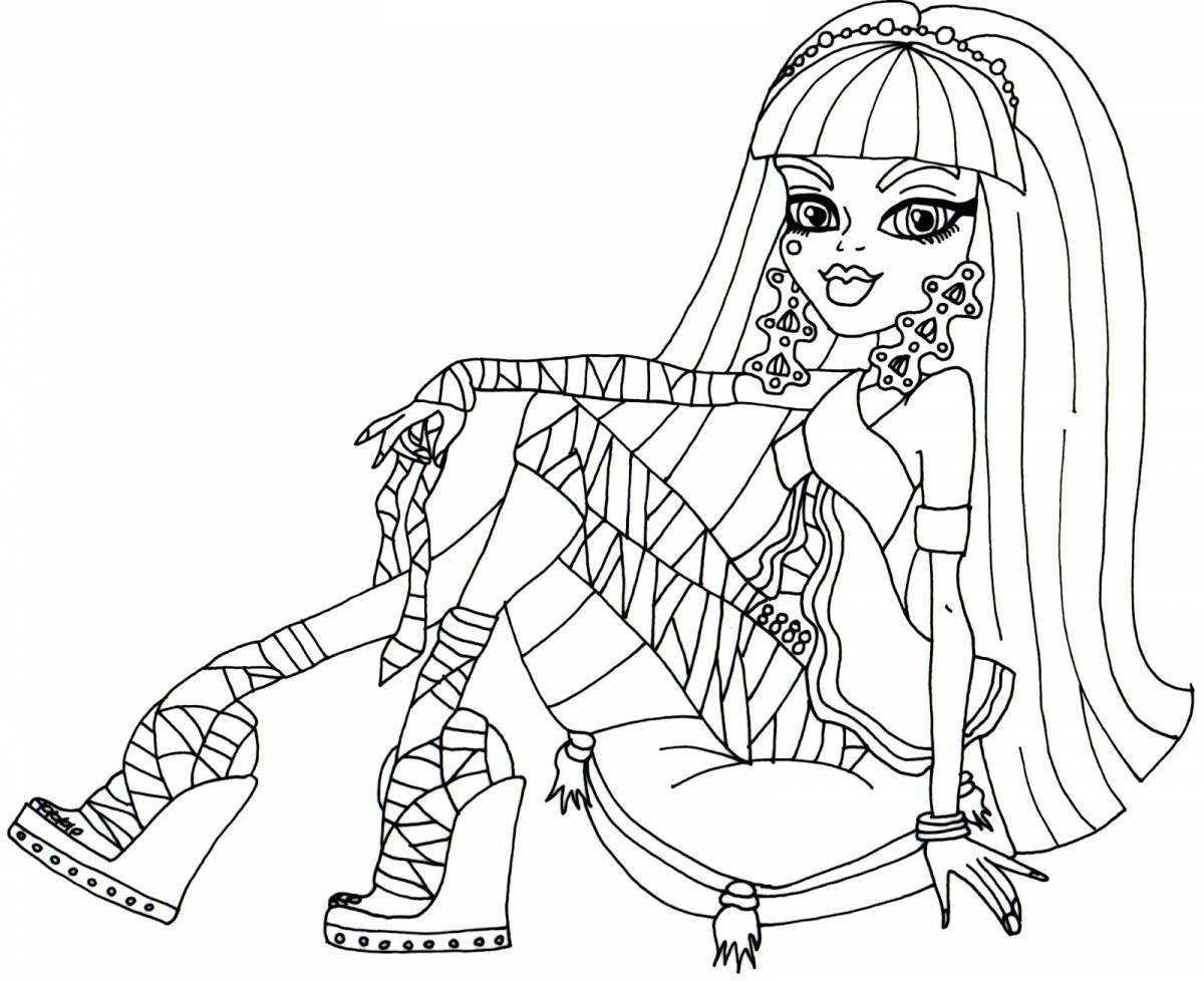 Monster high marvelous coloring page