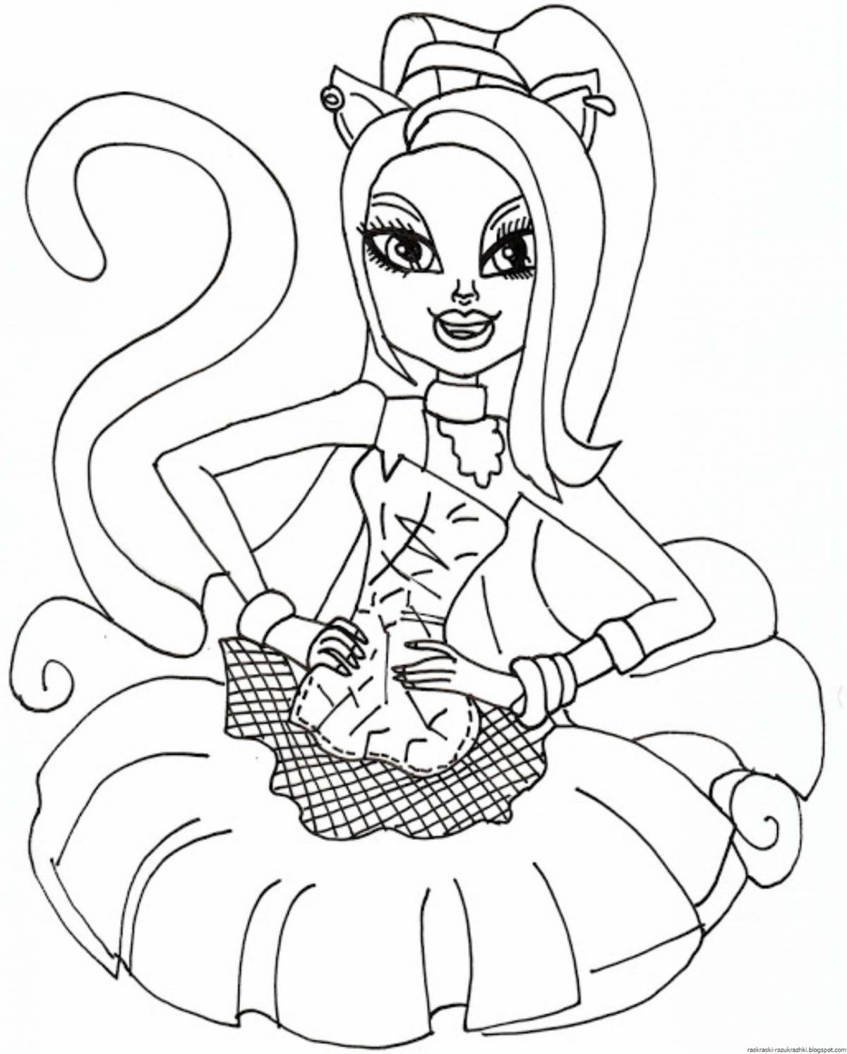 Outstanding monster high coloring page