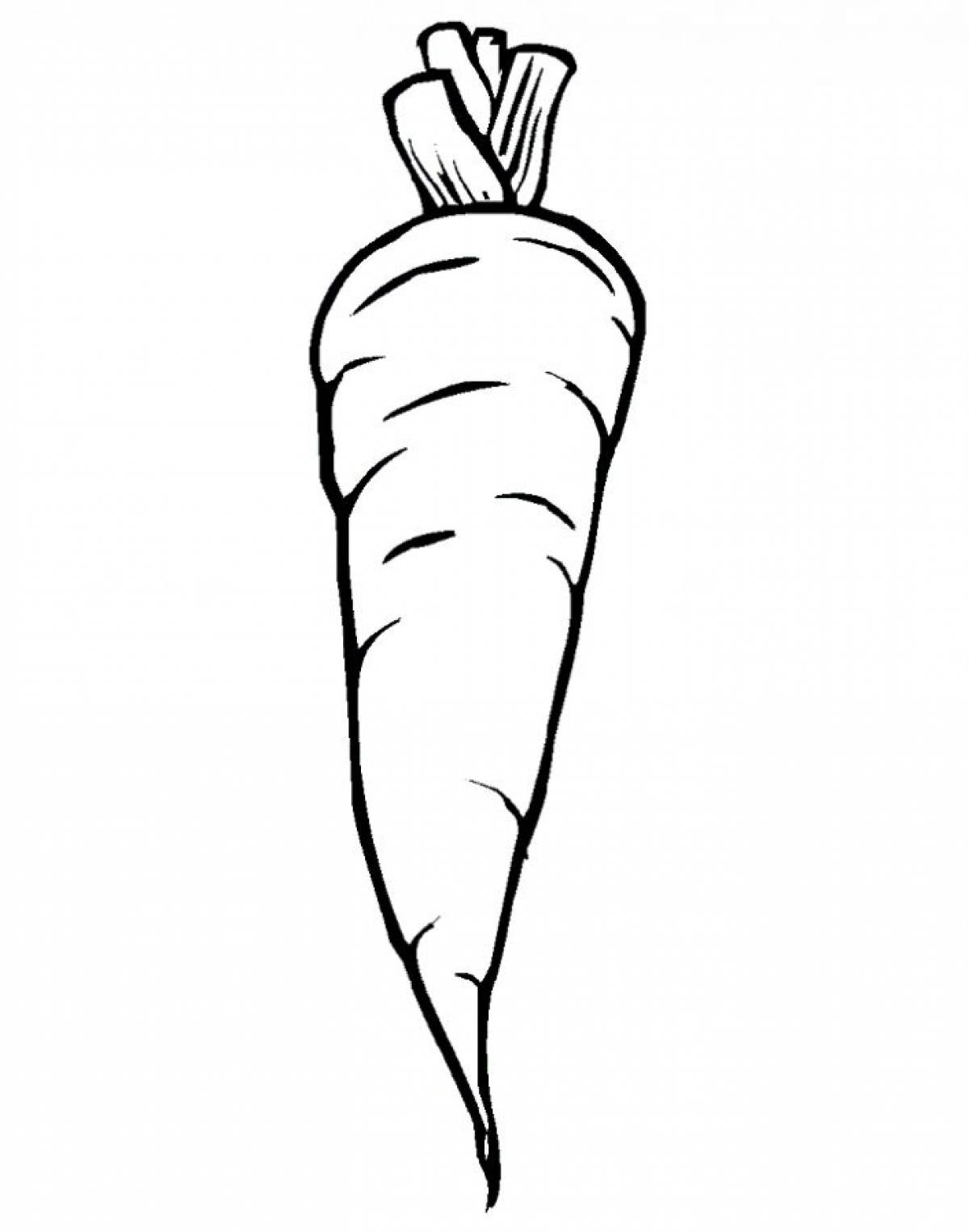 Holiday Carrot Coloring Page