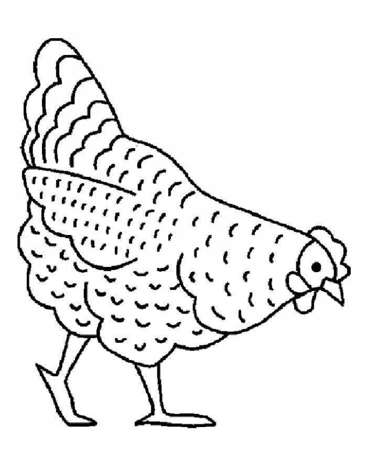 Coloring funny chickens